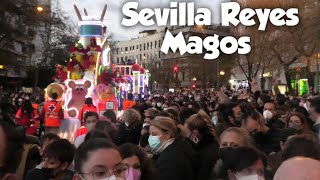 Cabalgata de Reyes MAGOS in Seville Spain 🇪🇸 3 Kings Day Parade [upl. by Suicul]