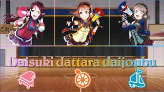 Aqours 2nd year  Daisuki Dattara Daijoubu  color coded ROMENGVIE [upl. by Corette]