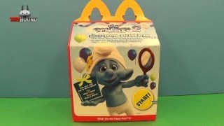 The Smurfs 2 Movie Happy Meal toys mystery Smurf figures [upl. by Colombi317]