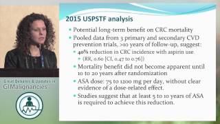 Update The role of aspirin therapy in GI cancer survivors and the general population [upl. by Roumell703]