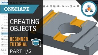 Beginner Tutorial 15  Onshape 3D CAD  Creating Sketches and Objects [upl. by Suedaht]