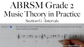 ABRSM Grade 2 Music Theory Section G Intervals with Sharon Bill [upl. by Varrian]