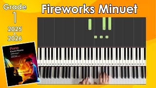 ABRSM Piano 2025 amp 2026 Grade 1 Exam Piece A1  FIREWORKS MINUET by Handel [upl. by Einafpets892]