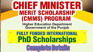 Chief Minister Merit Scholarships for 202425 Intake  PEEF Scholarships 2024 [upl. by Ennairod]