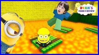 Despicable Me 3 Minion Game Oh No Floor is Lava Lets Play Roblox with Ryans Family Review [upl. by Tisha]