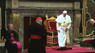 Papal stumble new Pope Francis trips up in the Vatican [upl. by Niffirg693]