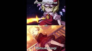 Flandre Scarlet vs Mutsuki Asagi Touhou Project  Blue Archive touhou bluearchive [upl. by Darrill755]