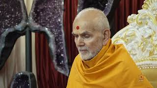 Mahant swami Maharaj Morning Puja Darshan Bochasan India 12 Aug 2024 [upl. by Hanschen]