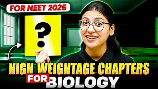 Important HIGH Weightage Chapters of BIOLOGY💥 For NEET 2025 🔥 [upl. by Nepil607]