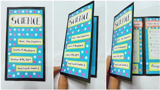 How to make handmade Beautiful BROCHURE for school project  With design ideas [upl. by Eidok683]