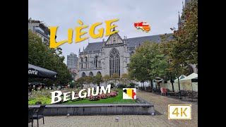 LiègeBelgium4KWalking Tour [upl. by Algie]