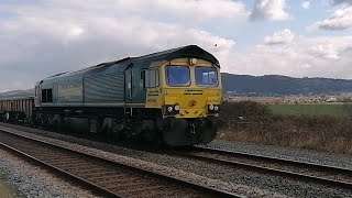 020422 Class 66 Freightliner 66568  Crewe Basford Hall to Llandudno Junction Engineering Train [upl. by Airitac]