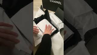 chanel bag unboxing fashion shopping chanelbag chanelclassic chanellover chaneladdict [upl. by Delaryd]