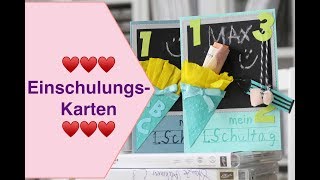 ♥️ Tutorial Einschulungskarte Karte zur Einschulung basteln mit Tafelfolie [upl. by Selestina]