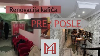 Uredjenje kafića uz pomoć dizajnera enterijera  Kako smo od suterena napravili sladak kafe bar [upl. by Ttirb112]