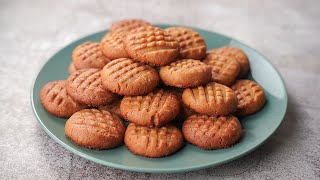 3 Ingredient Peanut Butter Cookies  Easy amp Simple Cookies Recipe With Just 3 Ingredients  Yummy [upl. by Krock]