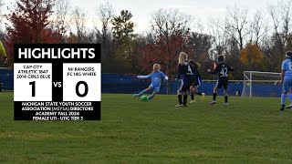 Game Highlights  Cap City 2014 Girls Blue Defeats MI Rangers FC 14G White at Home 1  0 [upl. by Eartha]