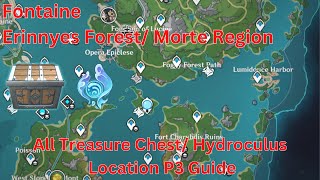 Fontaine Erinnyes Forest All Treasure Chest Hydroculus Location P3 Guide 【Genshin Impact 42】 [upl. by Wehrle]