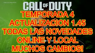 ACTUALIZACION 145 TEMPORADA 4 ¿HAY MEJORAS PANTALLA DIVIDIDA ONLINE Y LOCAL COD MODERN WARFARE 3 [upl. by Elkraps]