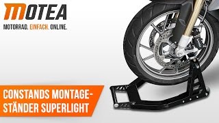 Benutzungshinweise für Montageständer Motorrad Vorderrad ConStands Superlight [upl. by Ahseid925]