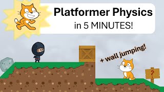 SCRATCH PLATFORMER in FIVE MINUTES  wall jumping  Platformer Physics  Just Finished Coding [upl. by Lenehc]