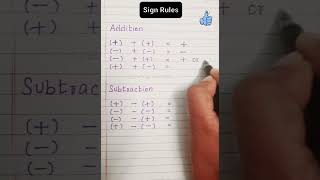 Sign rulemaths mathtricks shortsfeed [upl. by Ronaele336]