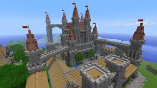 Building a Huge Fantasy Castle  Minecraft Beta 173 18 [upl. by O'Gowan]