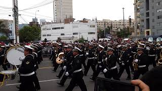 ►GRAN BANDA DE LA MARINA DE GUERRA DEL PERÚ 2021◄ Desfile Militar Lima Perú [upl. by Reneta]