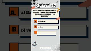 Quiz n° 47 quiz enem microbiologia [upl. by Cosetta]