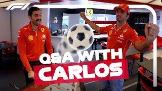 Carlos amp Gigi Take on Table Football  Carlos Sainz Interview [upl. by Samella]