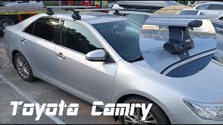 Roof rack bar THULE Toyota Camry Crossbars Installation [upl. by Nosila705]