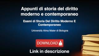 Appunti di storia del diritto moderno e contemporaneo [upl. by Ver]