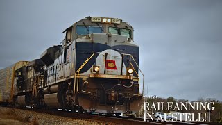 Railfanning in Austell Ga on 21124 Ft 1070 and More [upl. by Yleme]