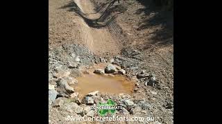 Australian Concrete Mats installed on a wide dam overflow spillway [upl. by Niuqram]