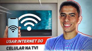 Como usar a INTERNET DO CELULAR na Smart TV [upl. by Frankie]