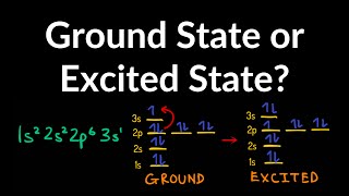 Ground State vs Excited State Electron Configuration Example Practice Problems Explained Summary [upl. by Pownall]