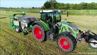 Midi balen persen  Pressing round bales  Rundballen pressen  CRIAP MidiBaler  Fendt  Silage [upl. by Ardeid631]