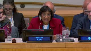 Gaza quotHumanity must prevailquot Chair of Commission of Inquiry tells UN General Assembly [upl. by Itin]