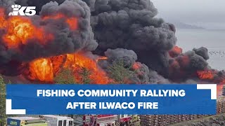 Fishing community rallying following fire at Ilwaco Landing [upl. by Lauer]