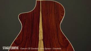 Stage Exotic Concert CE Cocobolo Sitka Spruce – Cocobolo Guitar [upl. by Inahet]