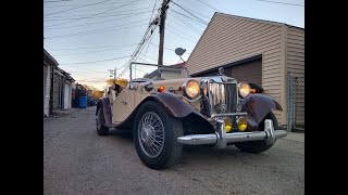 1952 MG TD Replica drive video [upl. by Hernardo351]