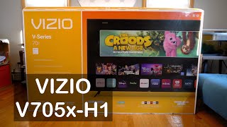 VIZIO VSeries V705xH1 70quot Class 4K HDR Smart TV Unboxing amp Setup [upl. by Haisa]