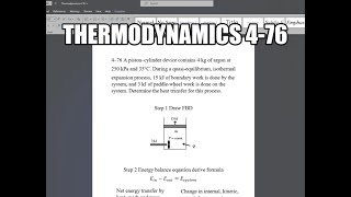 Thermodynamics 476 A piston–cylinder device contains 4 kg of argon at250 kPa and 35°C During a [upl. by Rambort]