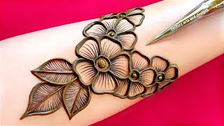 New latest stylish mehndi design  easy amp simple mehndi  mehndi ka design  mehndi design  mehndi [upl. by Sekyere]