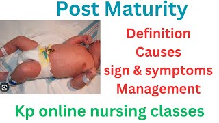 Post Maturity II Midwifery II Anm  GNM  Bsc Nursing [upl. by Anihta]