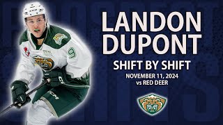 Landon DuPont vs Red Deer  Nov 11 2024  2027 NHL Draft [upl. by Aleakam745]