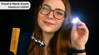 Head amp Neck Assessment Cranial Nerve Tests Scalp Exam SoftSharp Test 🩺 ASMR Medical RP [upl. by Yim]