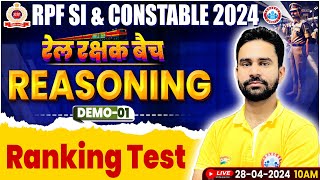 RPF Vacancy 2024 RPF SI Reasoning Class Ranking Test Reasoning RPF Constable Reasoning Demo 01 [upl. by Belayneh]