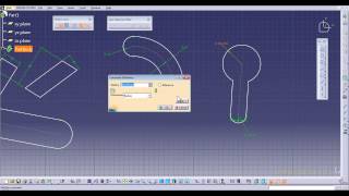 Tutorial video pentru modulul CATIA v5 Sketcher partea I [upl. by Enyaj]