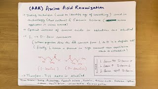 AMINO ACID RACEMIZATION   Hindi  English [upl. by Ayerdna]